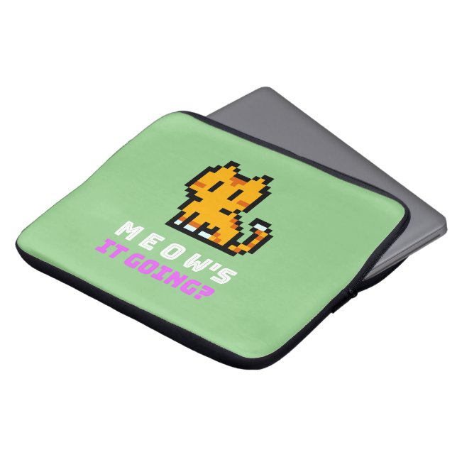 Housse Pour Ordinateur Portable Meow's It Going (Devant haut)