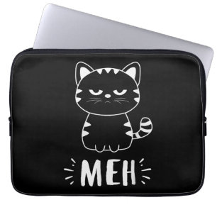 Housse Pour Ordinateur Portable Meowy Amoureux de les chats Filles Meh Chat - Drôl