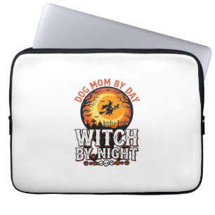 Housse Pour Ordinateur Portable Mère de chien sorcière la nuit Vintage Halloween T
