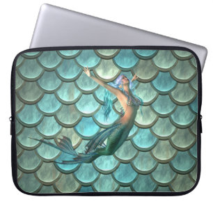 Housse Pour Ordinateur Portable Mermaid On Mermaid Tail Scales