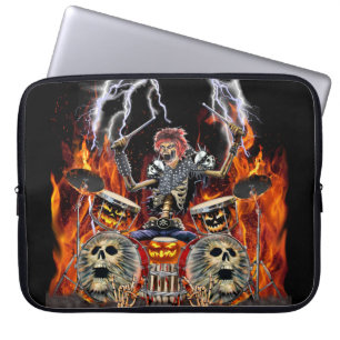 HOUSSE POUR ORDINATEUR PORTABLE MÉTAL LOURD ZOMBIE DRUMMER