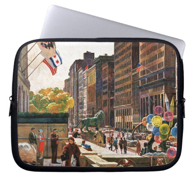 Housse Pour Ordinateur Portable Michigan Avenue, Chicago par John Falter (Devant)