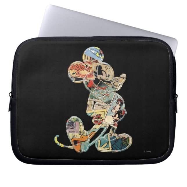 Housse Pour Ordinateur Portable Mickey classique | Silhouette comique (Devant)