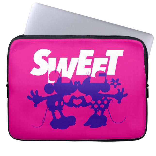 Housse Pour Ordinateur Portable Mickey & Minnie Souris| Sweet! Saint-Valentin (Devant)