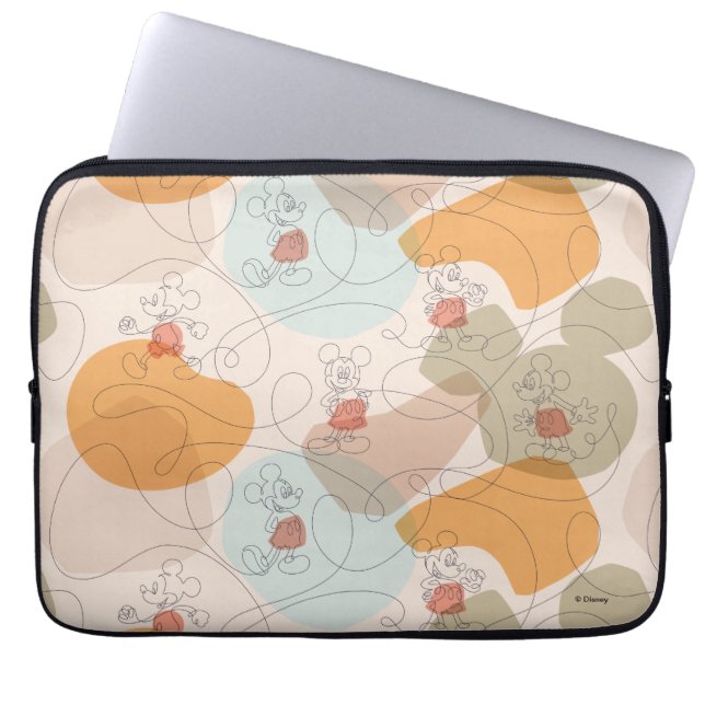 Housse Pour Ordinateur Portable Mickey Mouse Continuous Line Pattern (Devant)