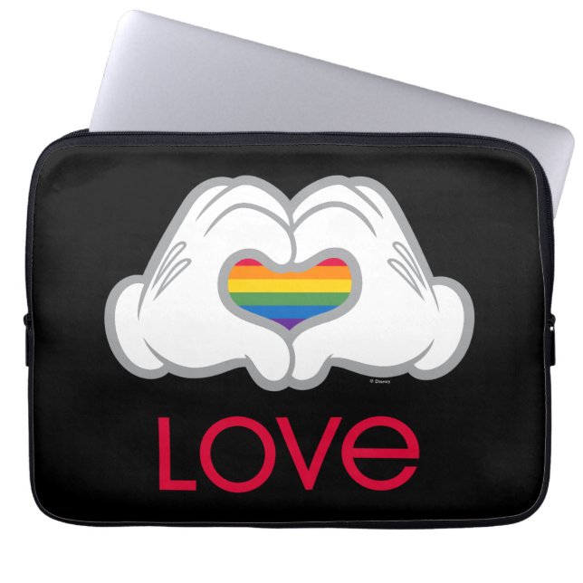 Housse Pour Ordinateur Portable Mickey Rainbow Love (Devant)
