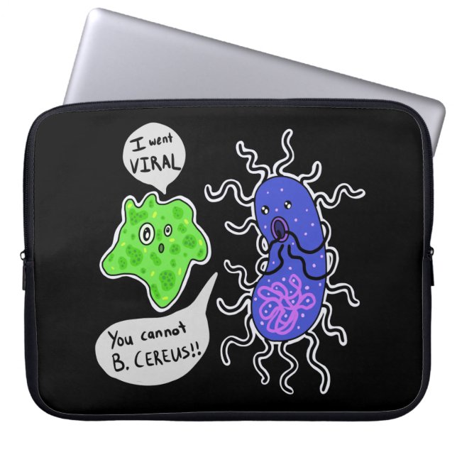 Housse Pour Ordinateur Portable Microbes Virales (Devant)