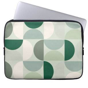 Housse Pour Ordinateur Portable Mid Century Moderne Abstrait Motif Sage Green