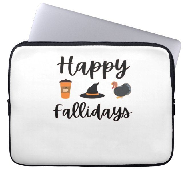 Housse Pour Ordinateur Portable Mignonne saison d'automne Joyeux Fallidays Thanksg (Devant)