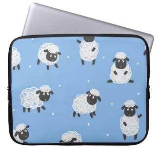 Housse Pour Ordinateur Portable Mignons moutons blancs : agneaux vintages.