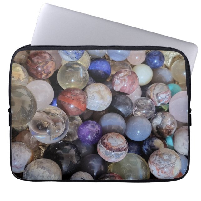 Housse Pour Ordinateur Portable Mini sphères cristallines (Devant)