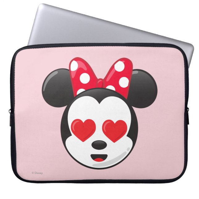 Housse Pour Ordinateur Portable Minnie branchée | In Love Emoji (Devant)