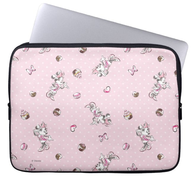 Housse Pour Ordinateur Portable Minnie | Elégante aquarelle Pose (Devant)