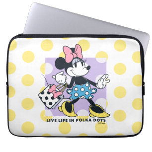 Housse Pour Ordinateur Portable Minnie Vit sa Vie à Points