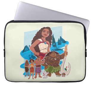Housse Pour Ordinateur Portable Moana & Crew vole au-delà de l'Horizon