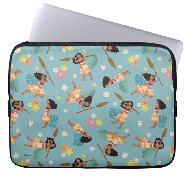 Housse Pour Ordinateur Portable Moana | Modèle floral (Devant)