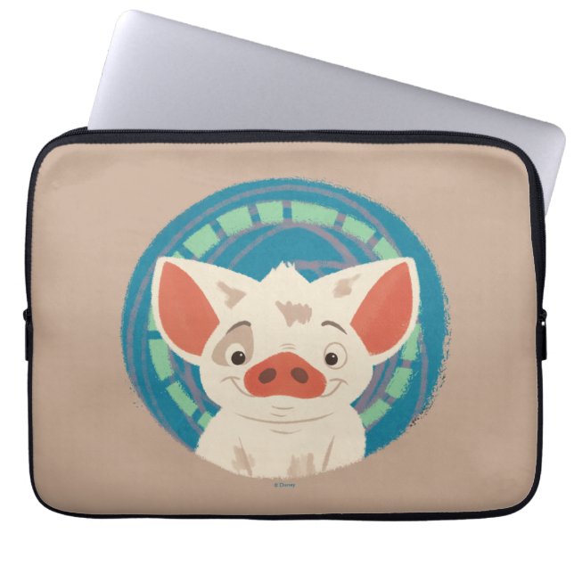 Housse Pour Ordinateur Portable Moana | Pua Le Cochon (Devant)