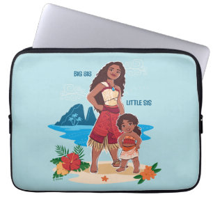 Housse Pour Ordinateur Portable Moana & Simea : Big Sis Little Sis