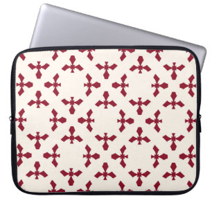 Housse Pour Ordinateur Portable Modèle floral géométrique abstrait vintage. Seamel
