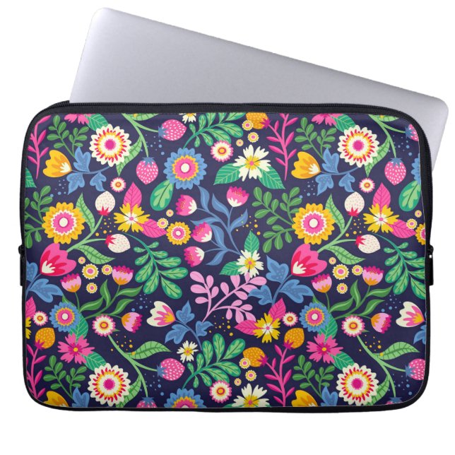 Housse Pour Ordinateur Portable Modèle floral peint à la main exotique-48330 (Devant)