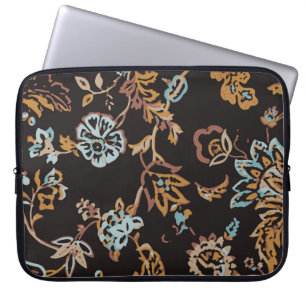 Housse Pour Ordinateur Portable Modèle Floral vintage Et Sans Couleur. Textur main