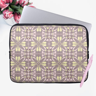 Housse Pour Ordinateur Portable Moderne Scandinave Beurre jaune rose gris