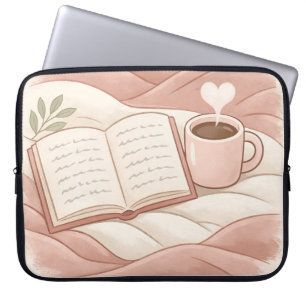 Housse Pour Ordinateur Portable Moment de lecture cosy - Design pour les amoureux 