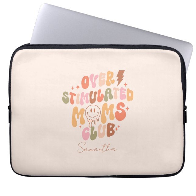 Housse Pour Ordinateur Portable Moms Club surstimulé - Relatable et réel (Devant)