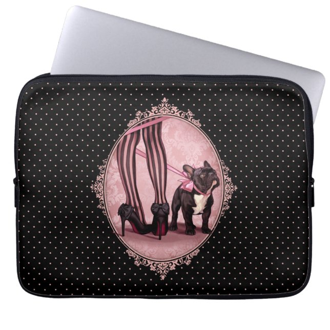 Housse Pour Ordinateur Portable Mon bouledogue français (Devant)