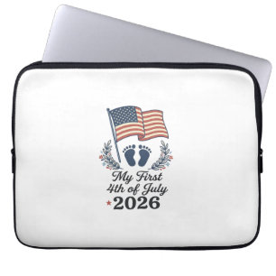 Housse Pour Ordinateur Portable Mon premier 4 juillet 2026 bébé vintage patriotiqu
