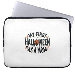 Housse Pour Ordinateur Portable Mon premier Halloween en tant que maman Vintage Ha
