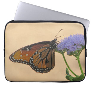 Housse Pour Ordinateur Portable Monarque sur Purple Flower Nature Photo Papillon