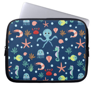Housse Pour Ordinateur Portable Monde marin