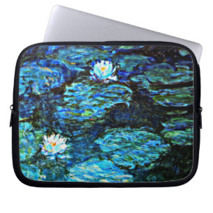 Housse Pour Ordinateur Portable Monet - Lys d'eau, Bleu,