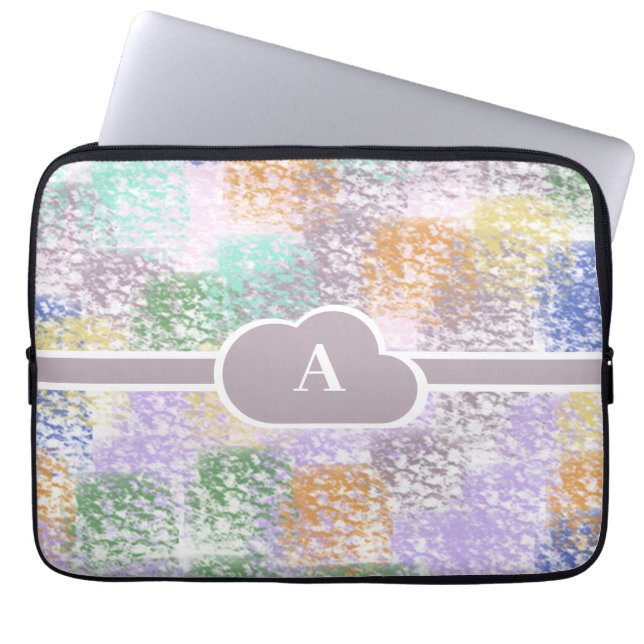 Housse Pour Ordinateur Portable Monogramme Abstrait (Devant)