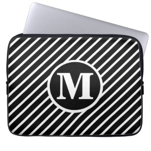 Housse Pour Ordinateur Portable Monogramme de Black Dot DS