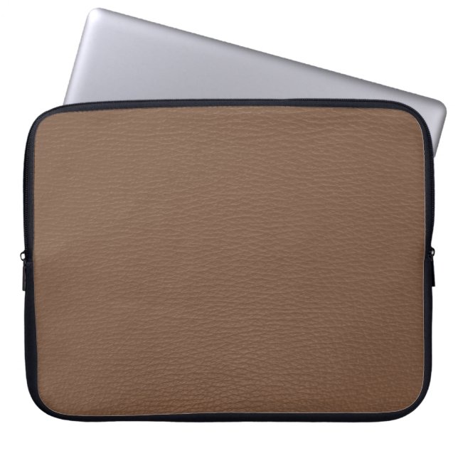 Housse Pour Ordinateur Portable Monogramme en cuir Brown simple (Devant)