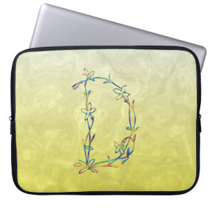 HOUSSE POUR ORDINATEUR PORTABLE MONOGRAMME FLORAL D