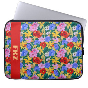 Housse Pour Ordinateur Portable Monogramme inspiré par Frida Kahlo