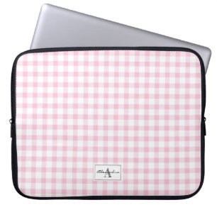 Housse Pour Ordinateur Portable Monogramme Motif En vichy Plidé