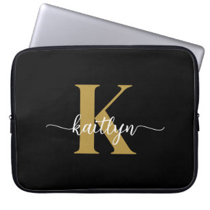 Housse Pour Ordinateur Portable Monogramme noir