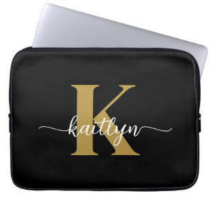 Housse Pour Ordinateur Portable Monogramme noir