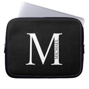 Housse Pour Ordinateur Portable Monogramme personnalisé et manches d'ordinateur po