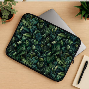Housse Pour Ordinateur Portable Monstera Tropical Botanique Jungle Vert