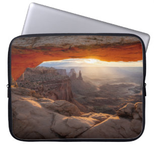Housse Pour Ordinateur Portable MONTAGNE ROCHEUSE Brown PENDANT LE COUCHER DU SOLE
