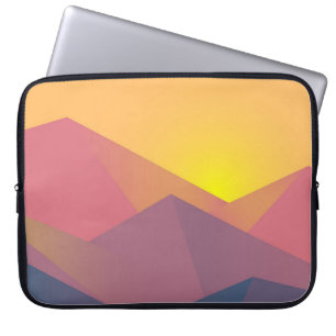 Housse Pour Ordinateur Portable Montagnes Rustiques minimaliste géométrique