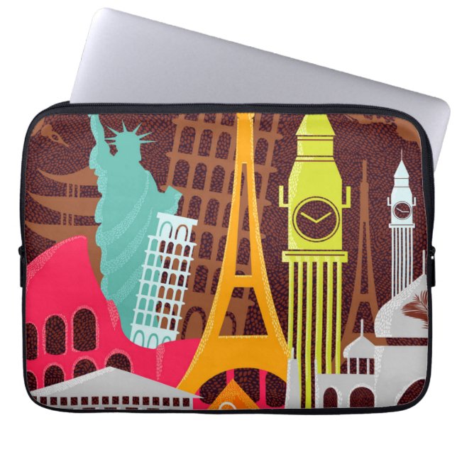 Housse Pour Ordinateur Portable Monuments internationaux (Devant)