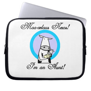 Housse Pour Ordinateur Portable Moo-velous News Je suis une tante T-shirts et cade