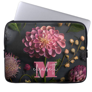 Housse Pour Ordinateur Portable Moody Floral Monogrammé