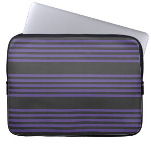 Housse Pour Ordinateur Portable Motif à cinq bandes Ultra violet et charbon de boi